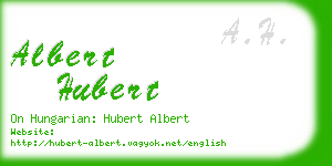 albert hubert business card